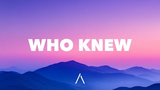 P!nk - Who Knew (Lyrics)