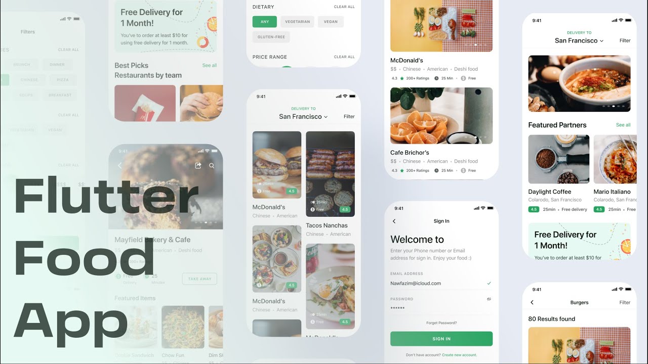 Flutter Food Delivery App UI Kit