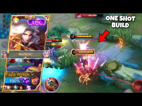 AGGRESSIVE + ONE SHOT BUILD = EASY MANIAC?! | TOP 1 LANCELOT INTENSE HARD CARRY GAMEPLAY 🔥 | MLBB