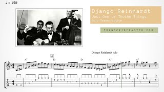 Django Reinhardt - Just One Of Those Things ( solo transcription )
