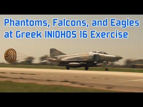 Greek and USAF Jets at INIOHOS 2016 - F-4 Phantom , F-16, F-15