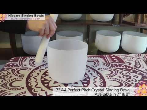 7" A4 Perfect Pitch Crystal Singing Bowl   Updated