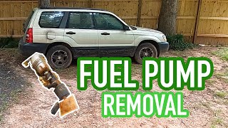 Project Subaru: Fuel Pump Removal #fuelpump