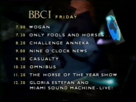 BBC1 closedown 5 Oct 1989 - and a technical fault