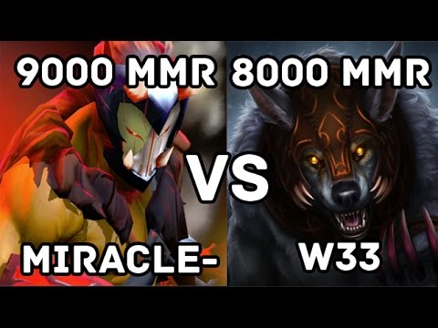 Miracle- 9000MMR Plays Juggernaut vs w33 8000MMR Plays Ursa - Ranked Match Dota 2