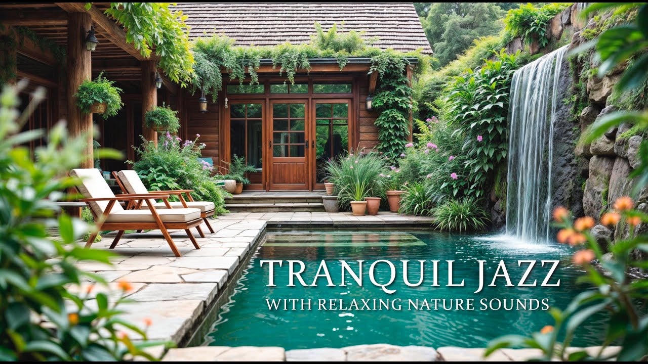 1 Hour of the Best Smooth Jazz & Soulful R&B 🎷🎶 | With waterfall and Nature sounds for Relaxation