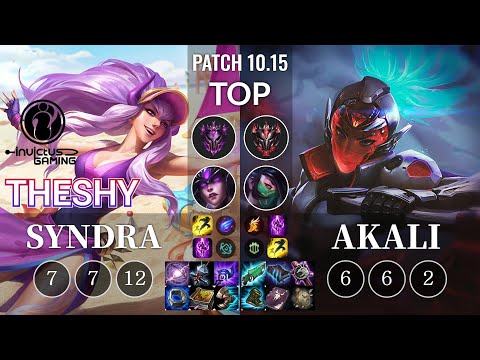 IG TheShy Syndra vs Akali Top - KR Patch 10.15