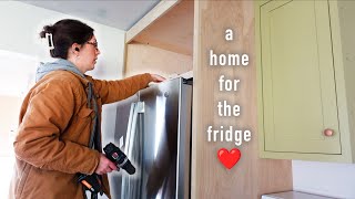 Back in the kitchen! Starting the fridge cabinet...