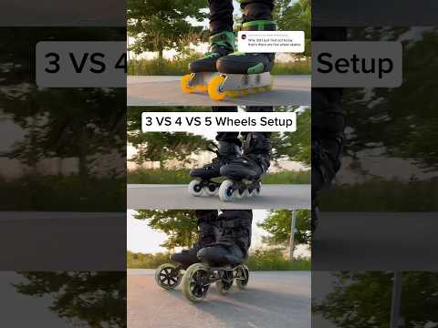 3 VS 4 VS 5 Wheels 🔥😱 #rollerblading #summervibes #shorts