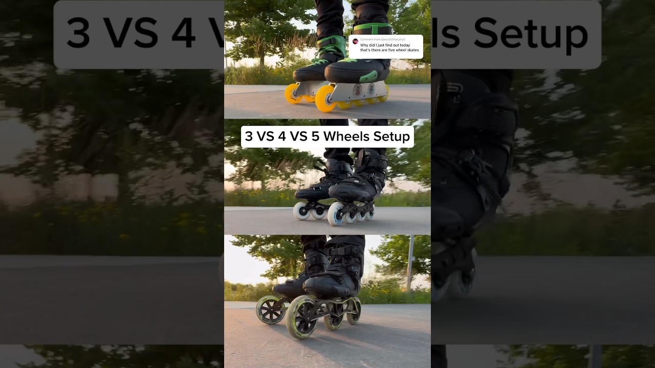 3 VS 4 VS 5 Wheels 🔥😱 #rollerblading #summervibes #shorts