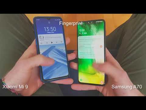 Samsung A70 vs Xiaomi Mi 9 Fingerprint & Face-Unlock Battle