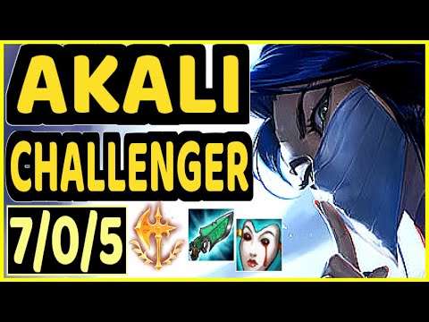 SERTUSS (AKALI) - 7/0/5 KDA CHALLENGER GAMEPLAY - EUW