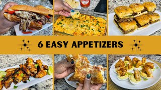 6 Easy Party Appetizers | Dips, Sliders & Wings | Game Day | Holiday Appetizers
