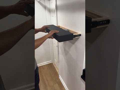 Custom made hidden compartment floating shelf #diy #process #reels
