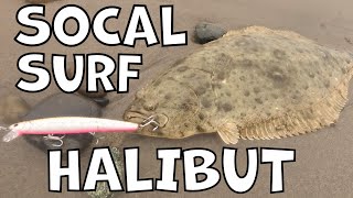 Multi HALIBUT Session! [SoCal Surf Fishing]