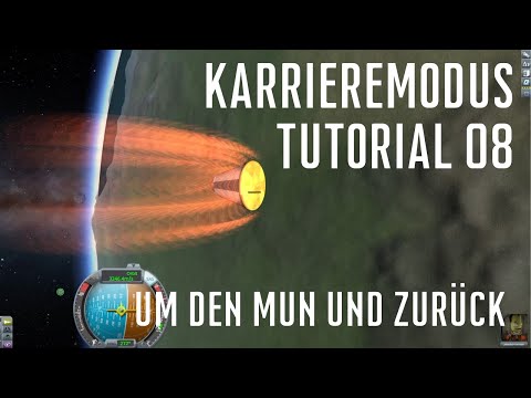 KSP 1.11 Career Tutorial 08 - Flyby of the Mun (3/3): Very close around the Mun and back