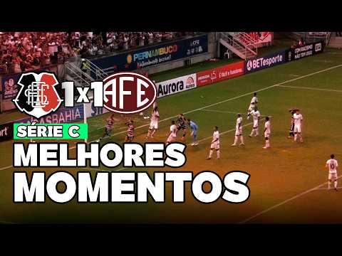 SANTA CRUZ 1 X 1 FERROVIÁRIA | SÉRIE C, RODADA 9 | MELHORES MOMENTOS
