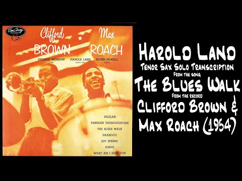 Harold Land - The Blues Walk - Tenor Sax Solo Transcription || robworks1