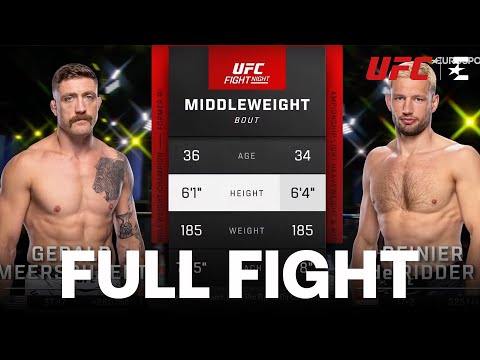 Gerald Meerschaert vs Reinier de Ridder full fight