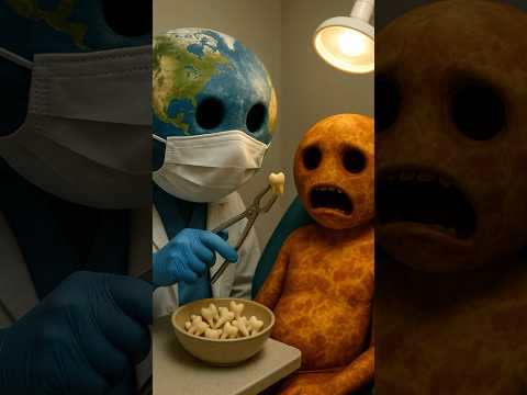 The Moon wakes up! 🌍🦷🪐 #moon #astrophobia #megalophobia #space #moonwakesup #moonwokeup #moon