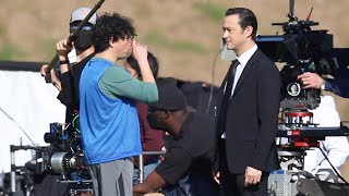 Joseph Gordon-Levitt and Jon Bass on Set of New Uber Movie video