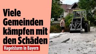 BAYERN: Hagel-Chaos nach schweren Unwettern – Golfballgroße Körner