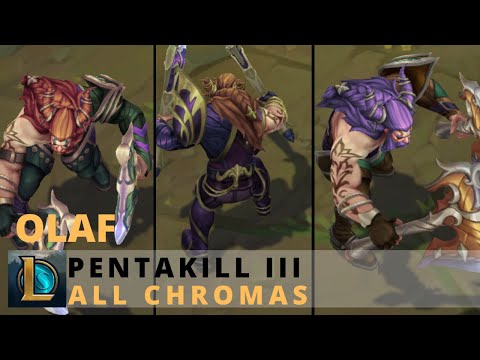 Pentakill Lost Chapter Olaf All Chromas - League of Legends