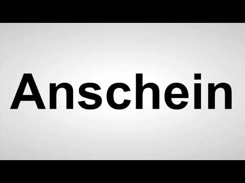 Anschein - Deutsche Aussprache