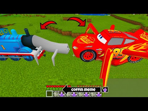 Worm Thomas Train vs Spider McQueen in Minecraft - Coffin Meme
