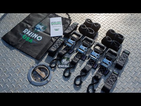 Product Feature: The Rhino USA 4 Pack 1.6” Ratchet Tie-Down Kit