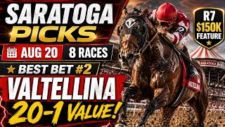 🏇 Saratoga Picks August 20, 2026 | All 8 Races, Cab Calloway Stakes, Best Bets & 20-1 Value