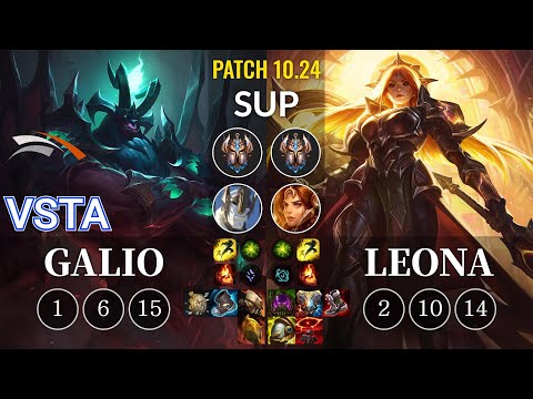 HLE Vsta Galio vs Leona Sup - KR Patch 10.24