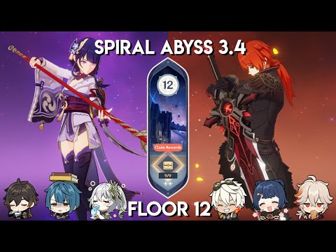 Hyperbloom Raiden x Mono Pyro Diluc - 3.4 Spiral Abyss Floor 12
