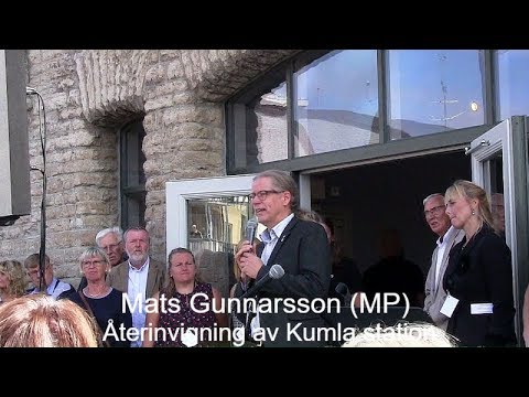 2017-08-26 Återinvigning av Kumla station - Invigningstal av Mats Gunnarsson (MP)