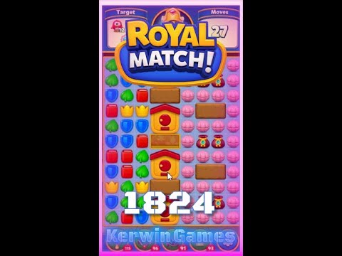 Royal Match Level 1824 - No Boosters Gameplay