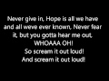 The Blackout - Hope (Scream Out Loud) lyrics 