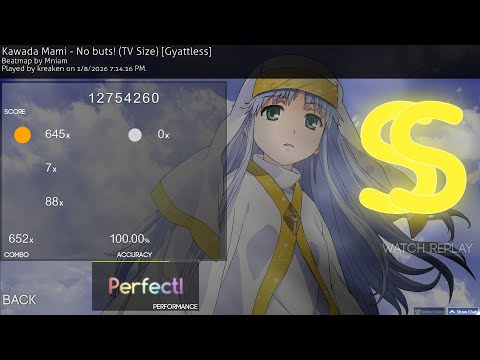 osu!ctb NEW TOP PLAY 357 pp | Kawada Mami - No buts! (TV Size) [Gyattless]