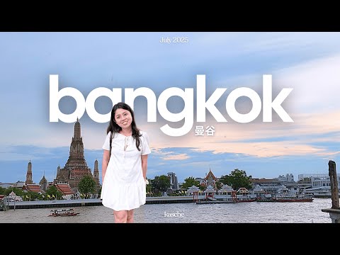 exploring bangkok 🇹🇭 travel vlog, local food, cafe, city walk, river view, life lately | kasche ✨