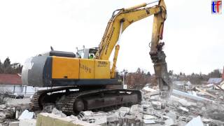 preview picture of video 'O&K RH12.5 DEMOLITION WORK - Backnang, GERMANY. 2013'