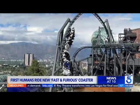 First human riders spotted on Universal Studios' new roller coaster