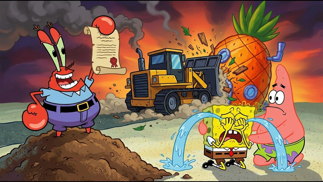 SpongeBob Animation: Cruel Betrayal — Mr  Krabs Sells SpongeBob’s Home 💔| Fanmade