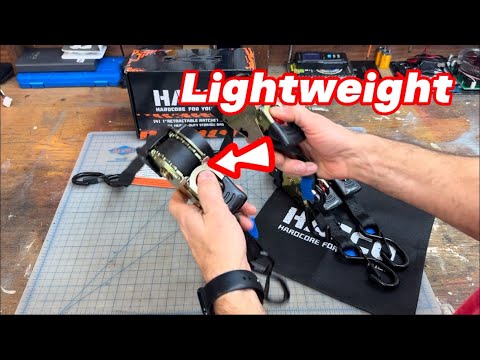 4Pk Retractable Ratchet Tie Down Straps 1" - 1500lbs Max Break Strength Autoretract Tie Downs