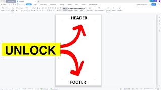 How to Unlock Header and Footer in Word