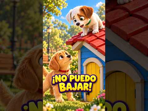 🐶 ¡Un CACHORRITO atrapado en el TECHO! 🚒 | #shorts #perros #bomberos #infantil #animacion3d #cute