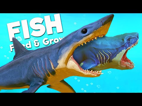 *NEW* KILLER MAKO SHARK vs PREHISTORIC MEGALODON! | Feed and Grow Fish