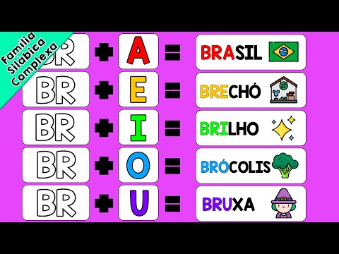 Família Silábica Complexa - BR- CR- DR -FR -GR- LH -PR- TR- VR | Família Silábica Completa
