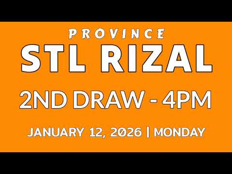 STL Rizal Province result today 4pm draw January 12, 2026 afternoon result 2nd draw