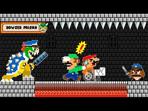 Luigi Helps Mario Escape from Bowser's Prison Maze | Game Animation