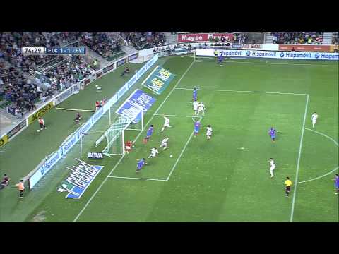 Goal of Ángel (1-1) Elche CF - Levante UD - HD