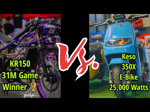 KR150 ₱31 Million Winner Vs. Keso E-Bike 350X 25,000 Watts tinalo ang 2 Stroke ‼️ | Drag Race Pinas